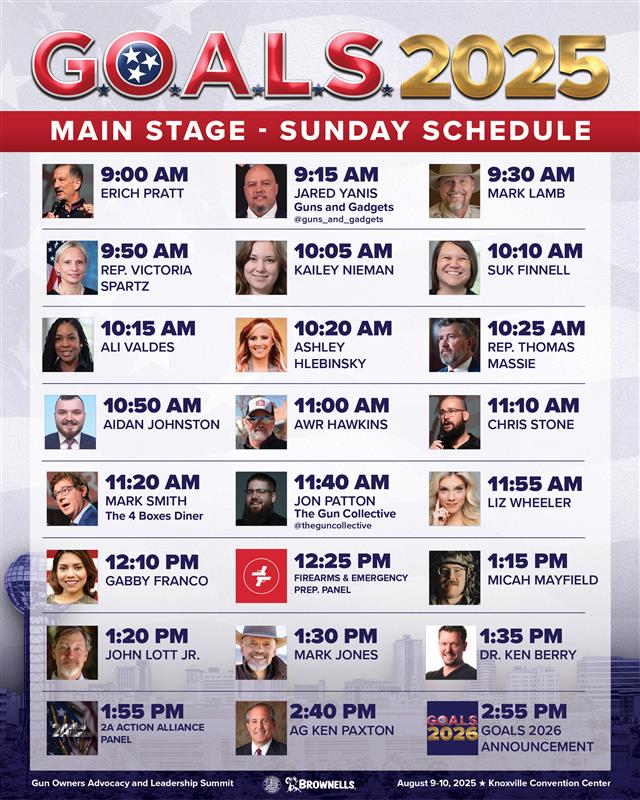 🔥 GOALS 2025 – Day 2 is here!

More speakers, more events, and more 2A community action. Let’s make it count! 💪🇺🇸