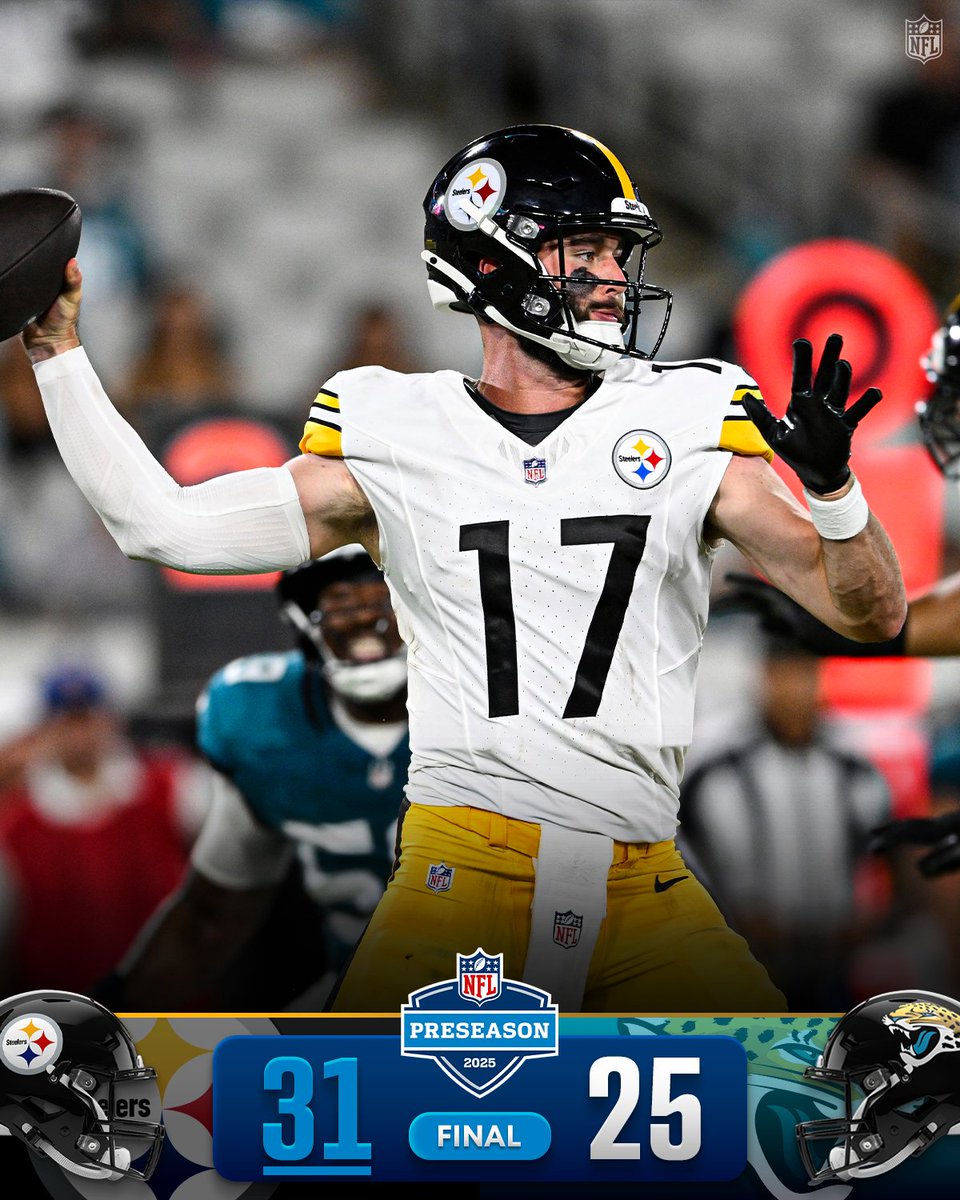 FINAL: The <a href="/steelers/">Pittsburgh Steelers</a> put up 31 points en route to a win.