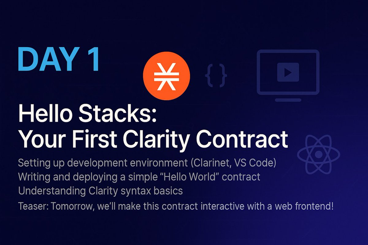 Hey guys!
I just launched a tutorial blog, teaching clarity with stacks js, and I wish to share it. This will help Clarity developers learn clarity integration with stacks js, so check it out: 
#stacks #clarity #Bitcoin
gbolahanakande.hashnode.dev/hello-stacks-y…