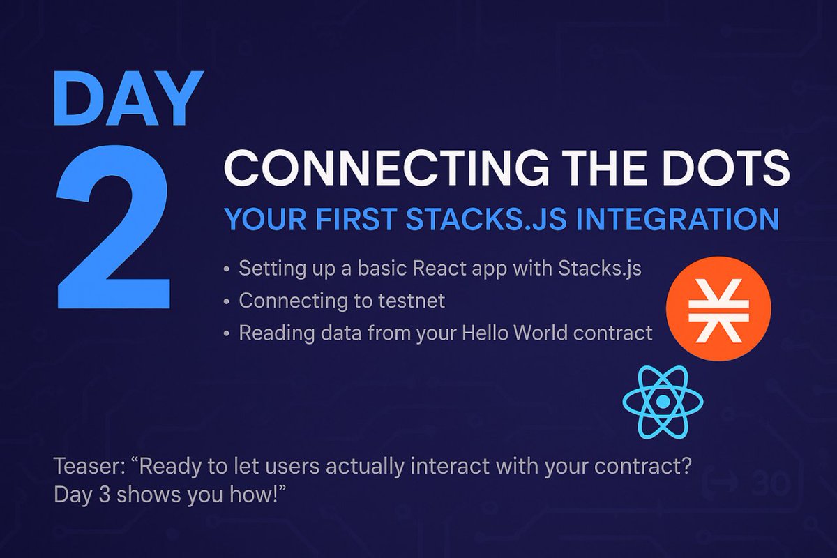 Akande Gbolahan Emmanuel (@ageneutral) on Twitter photo Another tutorial blog content on learning clarity integration with <a href="/Stacks/">stacks.btc</a> js. The purpose is to have developers know how stacks js works and how they can implement it in their code
If you want to build on Stacks, this is for you. Check it out:
gbolahanakande.hashnode.dev/day-2-building… Another tutorial blog content on learning clarity integration with <a href="/Stacks/">stacks.btc</a> js. The purpose is to have developers know how stacks js works and how they can implement it in their code
If you want to build on Stacks, this is for you. Check it out:
gbolahanakande.hashnode.dev/day-2-building…
