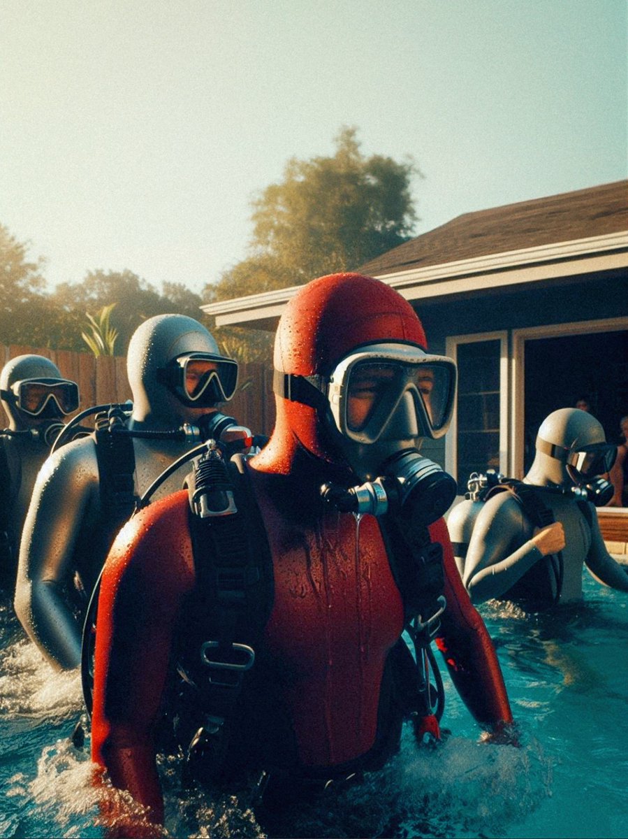 A neoprene pool party? Just tell me when and where; I'm in.