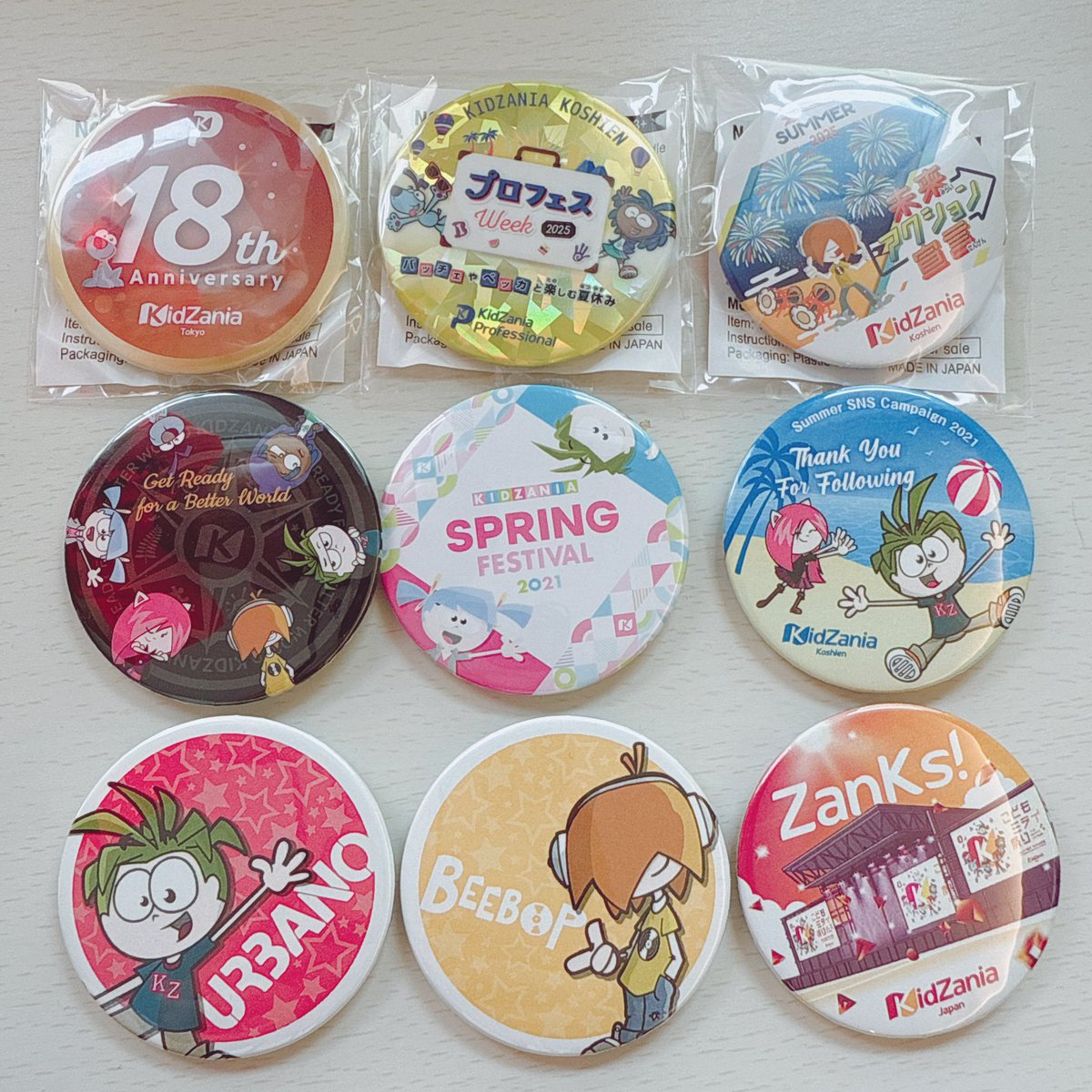 キッザニア　缶バッジ　まとめ売り①　８個 万博とキッザニア戦士たちの母❤️🧡 on X: 