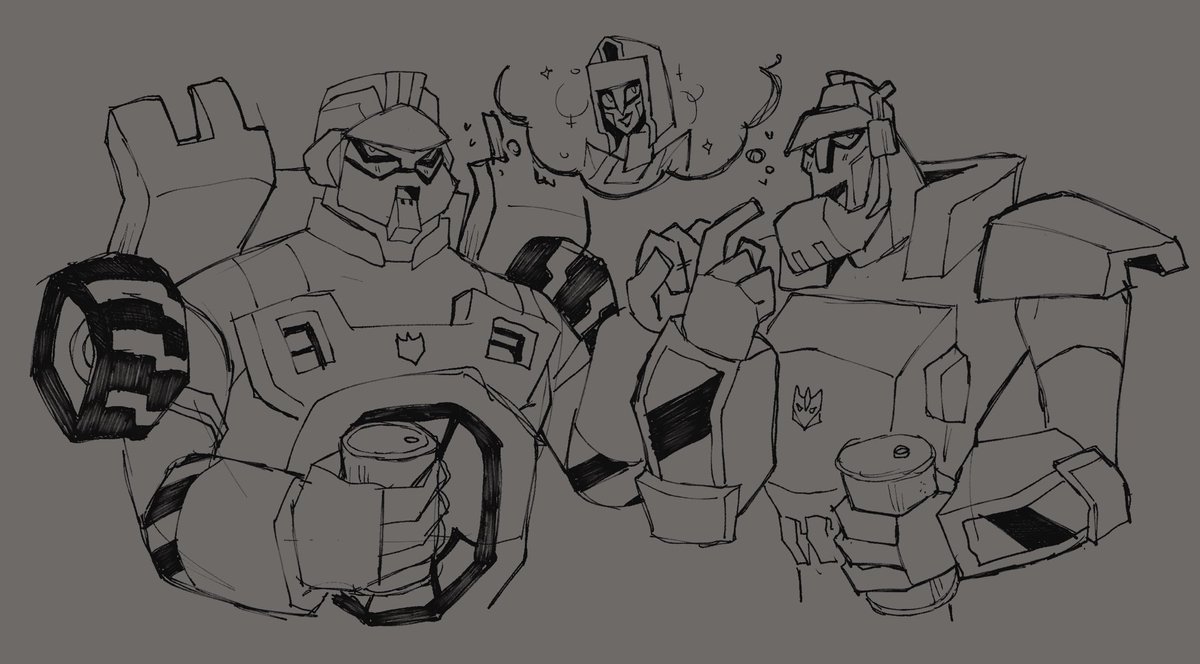 stingy2303's tweet image. Hopefully Megatron doesn’t hear them… #TransformersAnimated #TransformersOc #Ocxcanon #mixmaster #scrapper