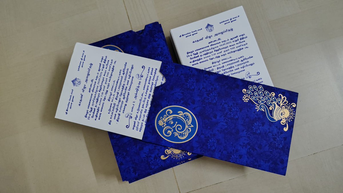 greets2u_site's tweet image. Celebrate the Tradition in Style!
Introducing Traditional Theme Ear Piercing Invitations – rich in culture &amp;amp; elegance 💫
Only at Greets2U, Coimbatore 💌
📞 +91 860 830 4444 | 🌐 zurl.co/4Nay0
#EarPiercingInvites #TraditionalCards #Greets2U