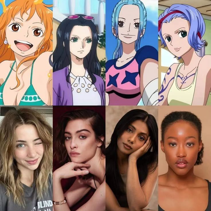 The One Piece Girls in Anime and Live Action: