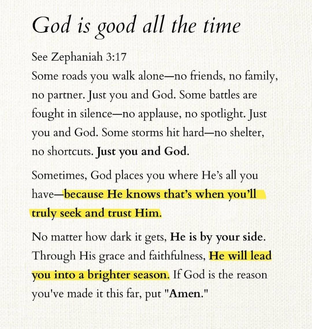 God is good all the time