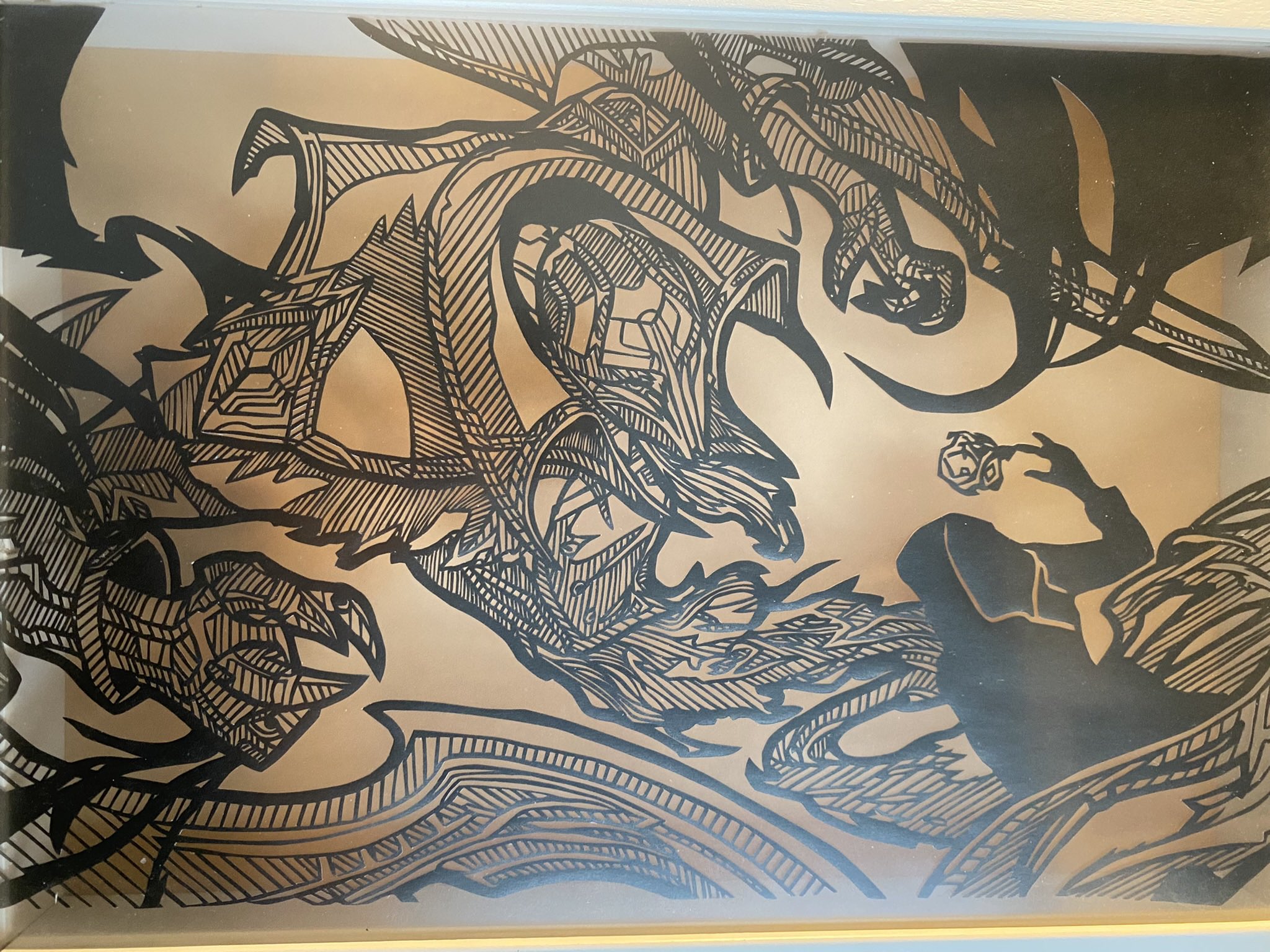 絵画　K 油絵 「北アルプス五龍岳」 K.Konishi F3号 47×42cm 額装 風景画