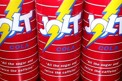 JOLT COLA !!!!! -- No sugar, twice the caffeine (200 mg) youtu.be/8lm3_Vfv7lk