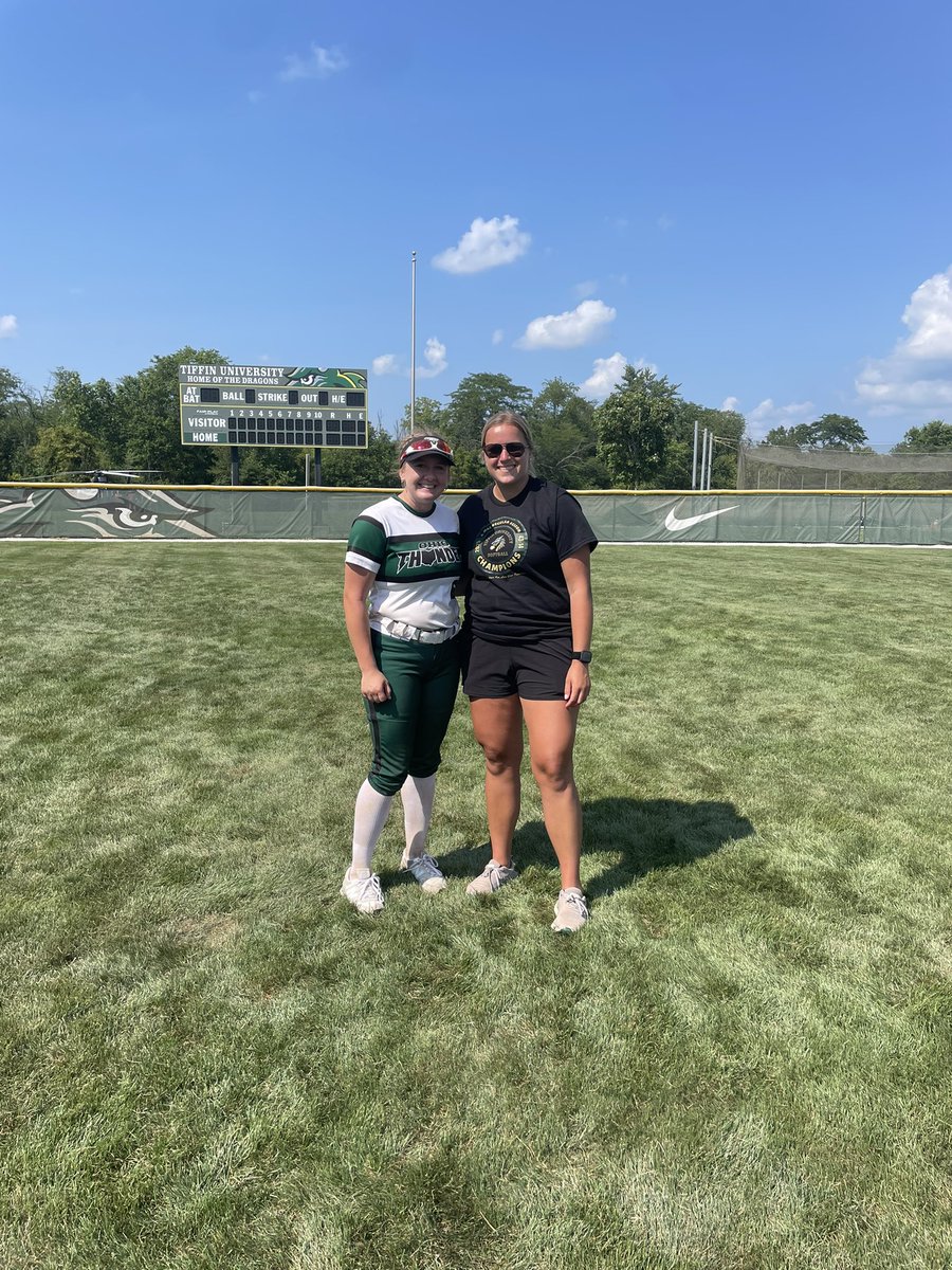 I had a great time at the <a href="/TiffinUSoftball/">Tiffin University Softball</a> camp today. Thank you <a href="/Paige_McMenemy/">Paige McMenemy</a> and <a href="/MeganMcMenemy25/">Megan (McMenemy) Bammann</a> for putting on a great camp. It was great getting to talk to all the players and learning more about Tiffin <a href="/OhioThunder08/">Ohio Thunder '08</a>