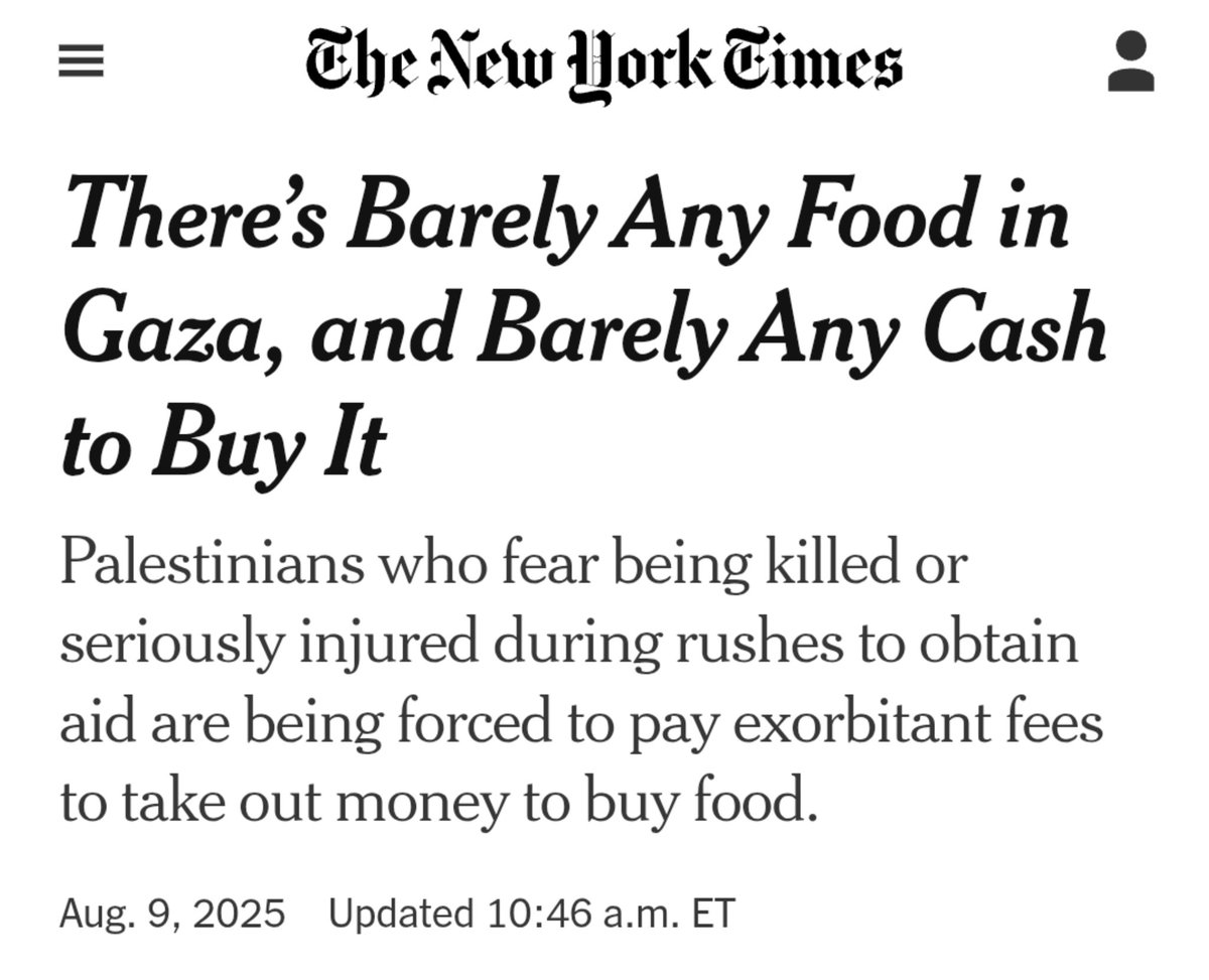 Alright folks, here’s the next narrative we’re going to see endlessly parroted.

Following the “widespread starvation” campaign, we’re now moving on to “Gaza has a massive cash crisis.”

The goal is to coerce Israel into allowing huge flows of cash into Gaza for Hamas to seize