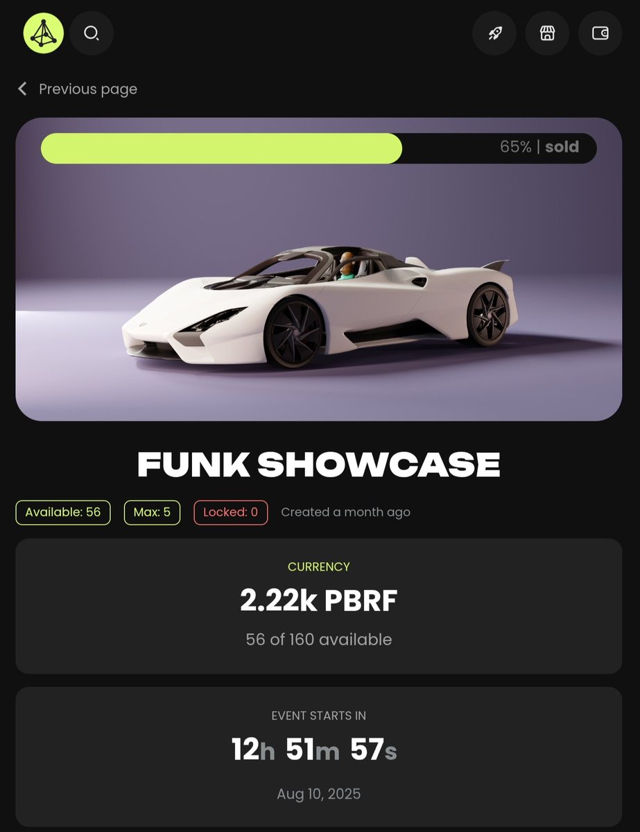 Funk showcase collection - Minting with $PBRF Token
Will start about more 13 hours today
Price is 2222 $PBRF
You can find launchpad in <a href="/HashPackApp/">HashPack Wallet</a> or use below link:
altlantis.market/live/AmOQMMkGF…

#HBAR #HBARUSDT #hbarmy