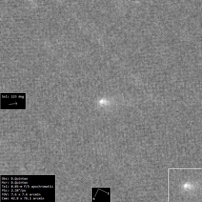 py2uep's tweet photo. Observação desta noite do cometa C/2025 K1 (Atlas) via SS S50 em Bauru, SP. Detalhe: com Lua Cheia. https://t.co/v3cw9ZfVfs