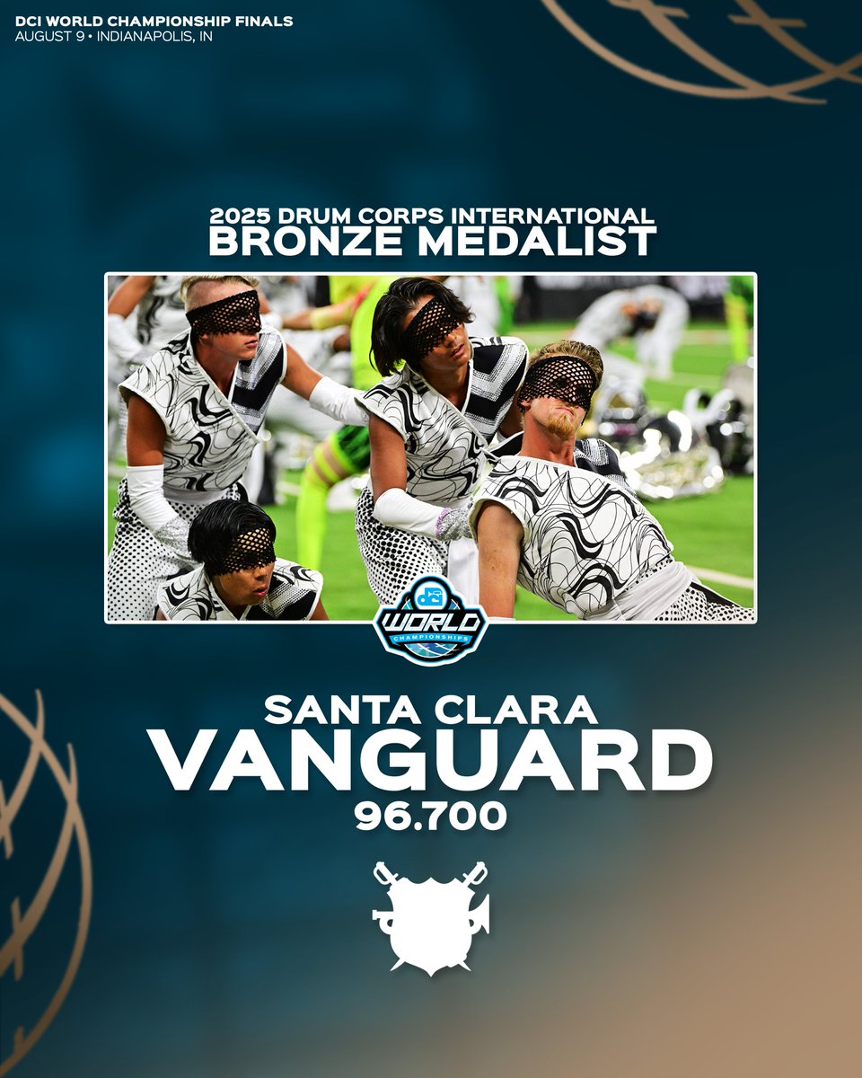 Back on the medalist podium for the first time since 2019 🥉

#DCI2025 | <a href="/scvanguard/">Santa Clara Vanguard</a>