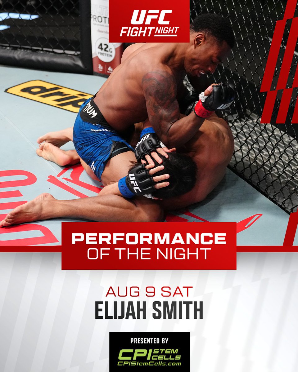 ufc's tweet photo. 4 POTN bonuses for 4 outstanding finishes! 👏

Anthony Hernandez, Christian Leroy Duncan, Elijah Smith &amp; @JoselyneMMA29 all earn a bonus tonight from #UFCVegas109 🤩

[ B2YB: @CPIStemCells ] https://t.co/UJi7k5vMXW