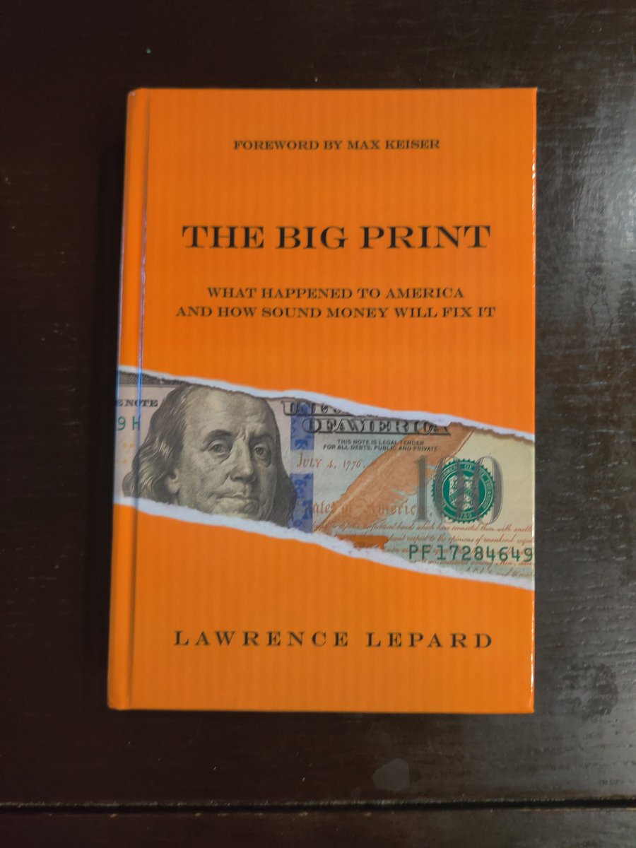 FuriousD5280's tweet photo. Starting a new book tonight.  Have you read this one?

#TheBigPrint #LawrenceLepard #Bitcoin #BitcoinBook #BTC #OrangePill #FixTheMoney #EndTheFed https://t.co/qshRmJvN5o