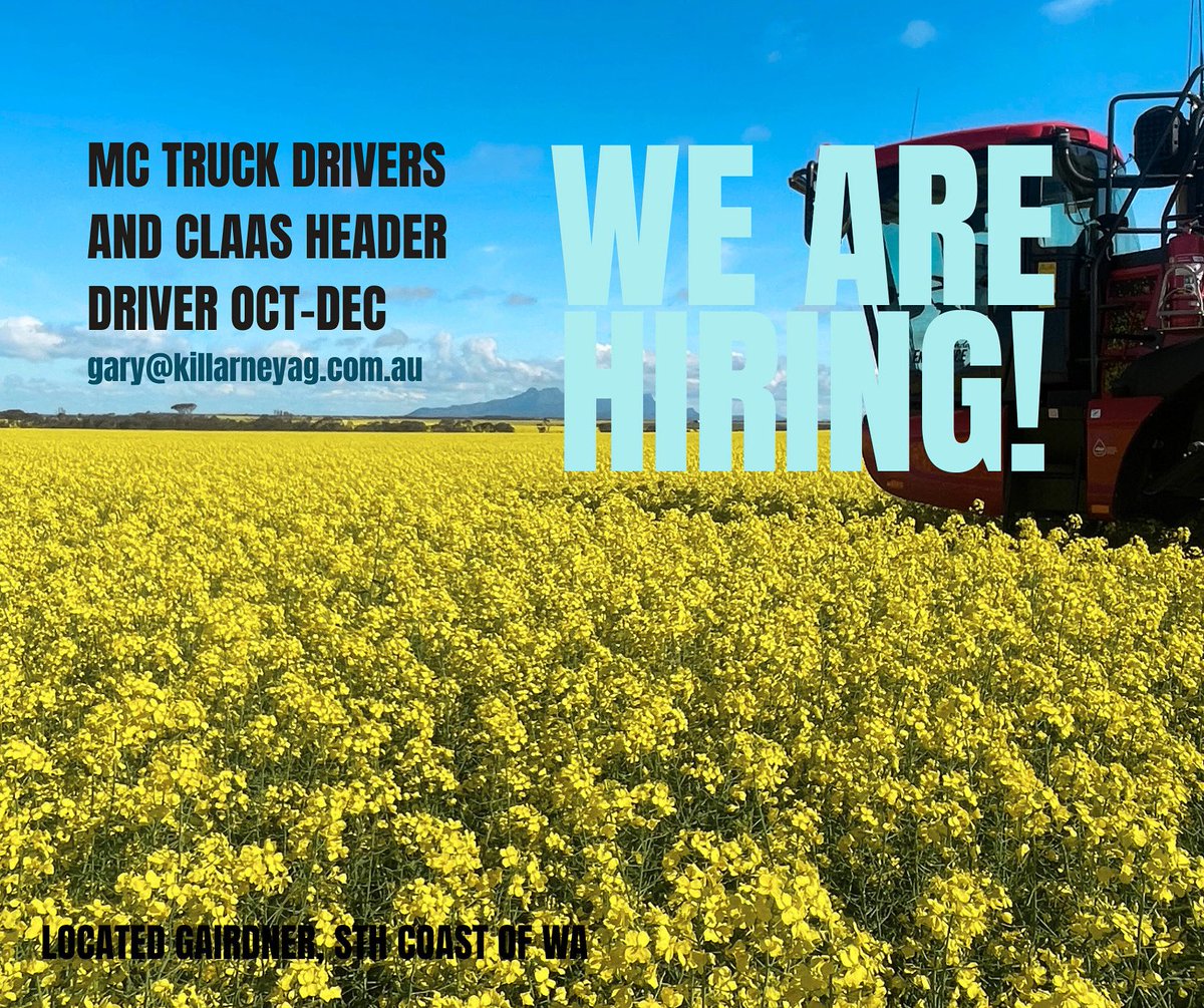 Harvest work opportunity