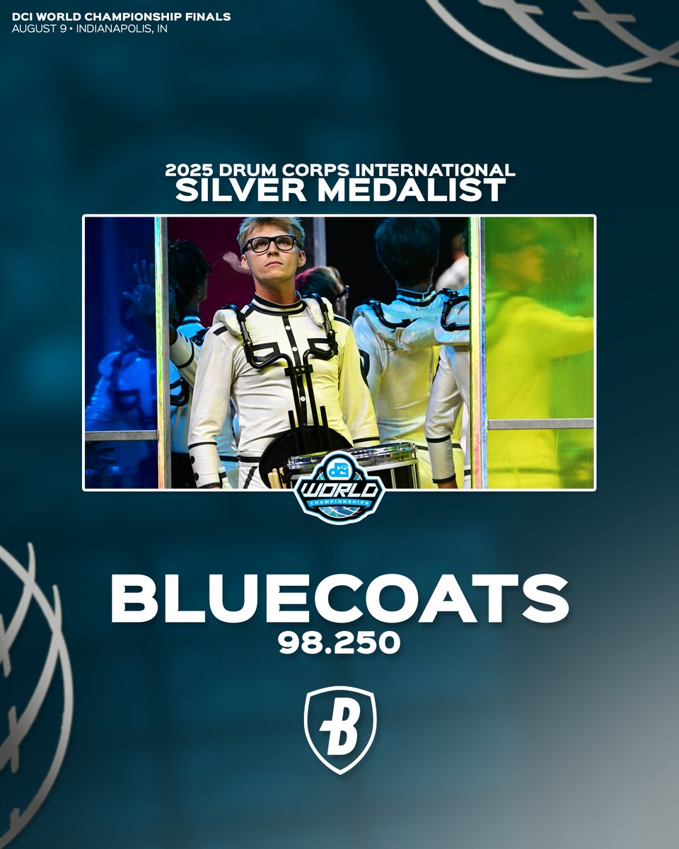 Bluecoats with a fifth consecutive season in the Top 2 🥈

#DCI2025 | <a href="/Bluecoats/">Bluecoats</a>