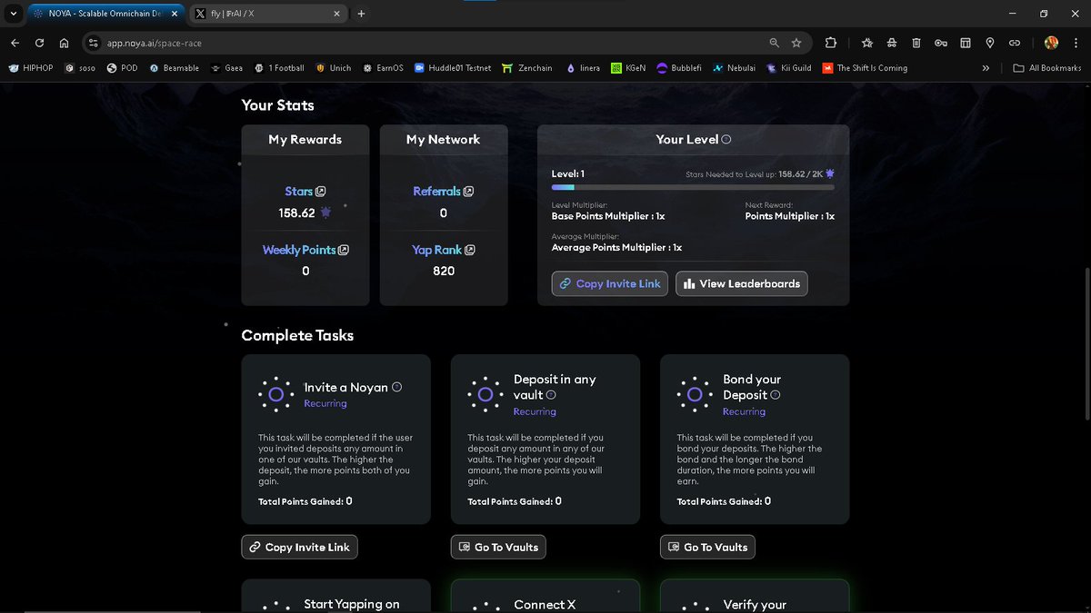Ok everyone, let’s clear up the <a href="/NetworkNoya/">NOYA.ai</a> Kaito leaderboard banter.  
Yap points are earned from mindshare, not from your position on the leaderboard. So you can keep talking about Noya without worrying about losing your spot.  To be fully transparent: your ranking matters