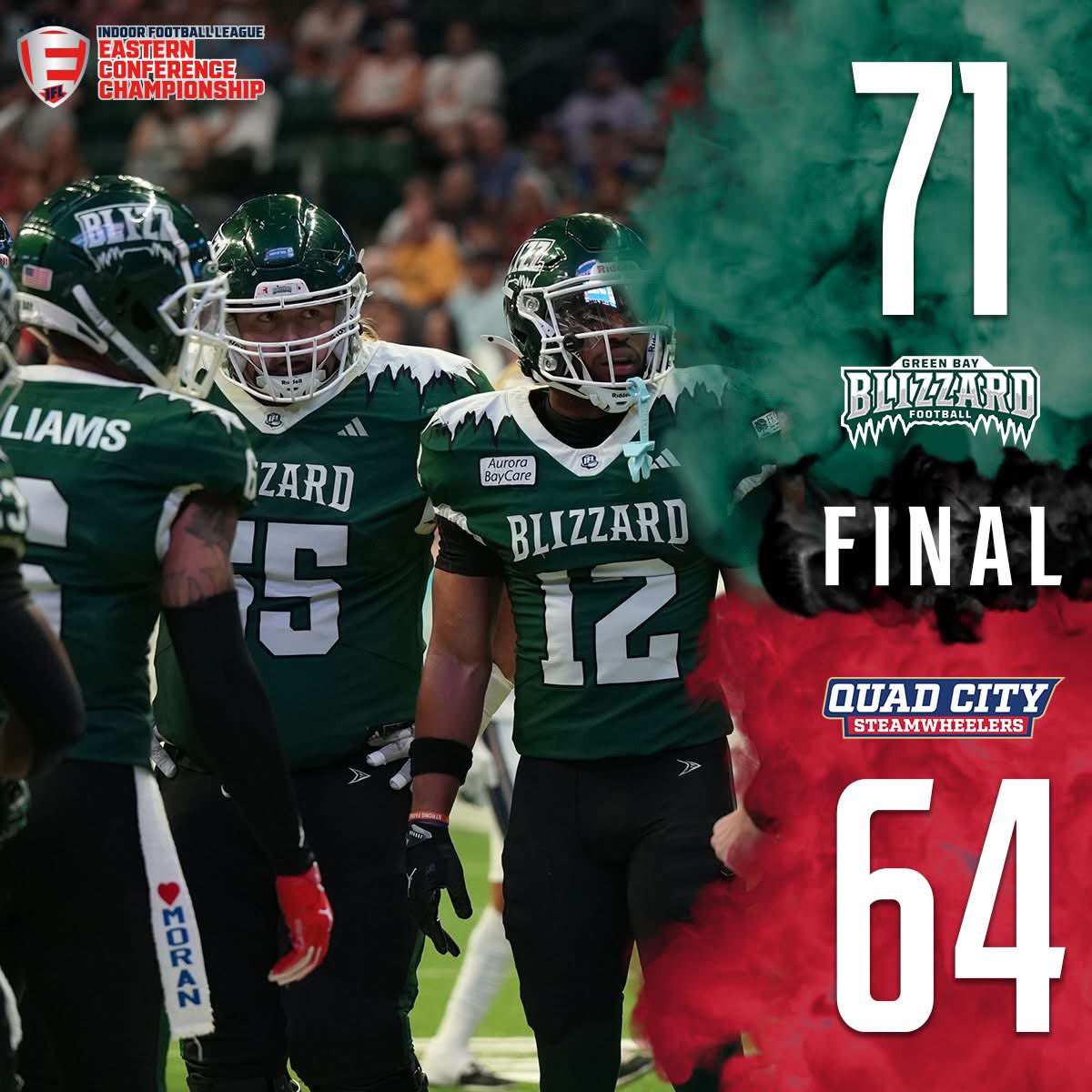 Indoor Football League (@indoorfl) on Twitter photo FINAL!! <a href="/gbblizzard/">Green Bay Blizzard</a> punch their ticket to the Championship with a thrilling 71-64 win over <a href="/QCSteam/">Quad City Steamwheelers</a> in the Eastern Conference showdown!🥶🏆
#2025IFLPlayoffs #IFL #TheIndoorWar FINAL!! <a href="/gbblizzard/">Green Bay Blizzard</a> punch their ticket to the Championship with a thrilling 71-64 win over <a href="/QCSteam/">Quad City Steamwheelers</a> in the Eastern Conference showdown!🥶🏆
#2025IFLPlayoffs #IFL #TheIndoorWar