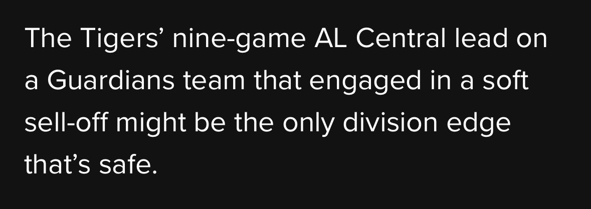 I regret something I wrote 8 days ago, but in my defense that’s 6 days later than usual.