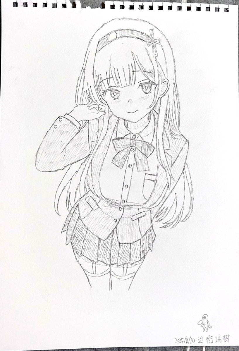 新手仿畫-嚴肅的高中少女近衛瑞樹
original(參考)：<a href="/nofuture_hr/">端音 乱希 / Hashioto Ranki【NoFuture】</a>