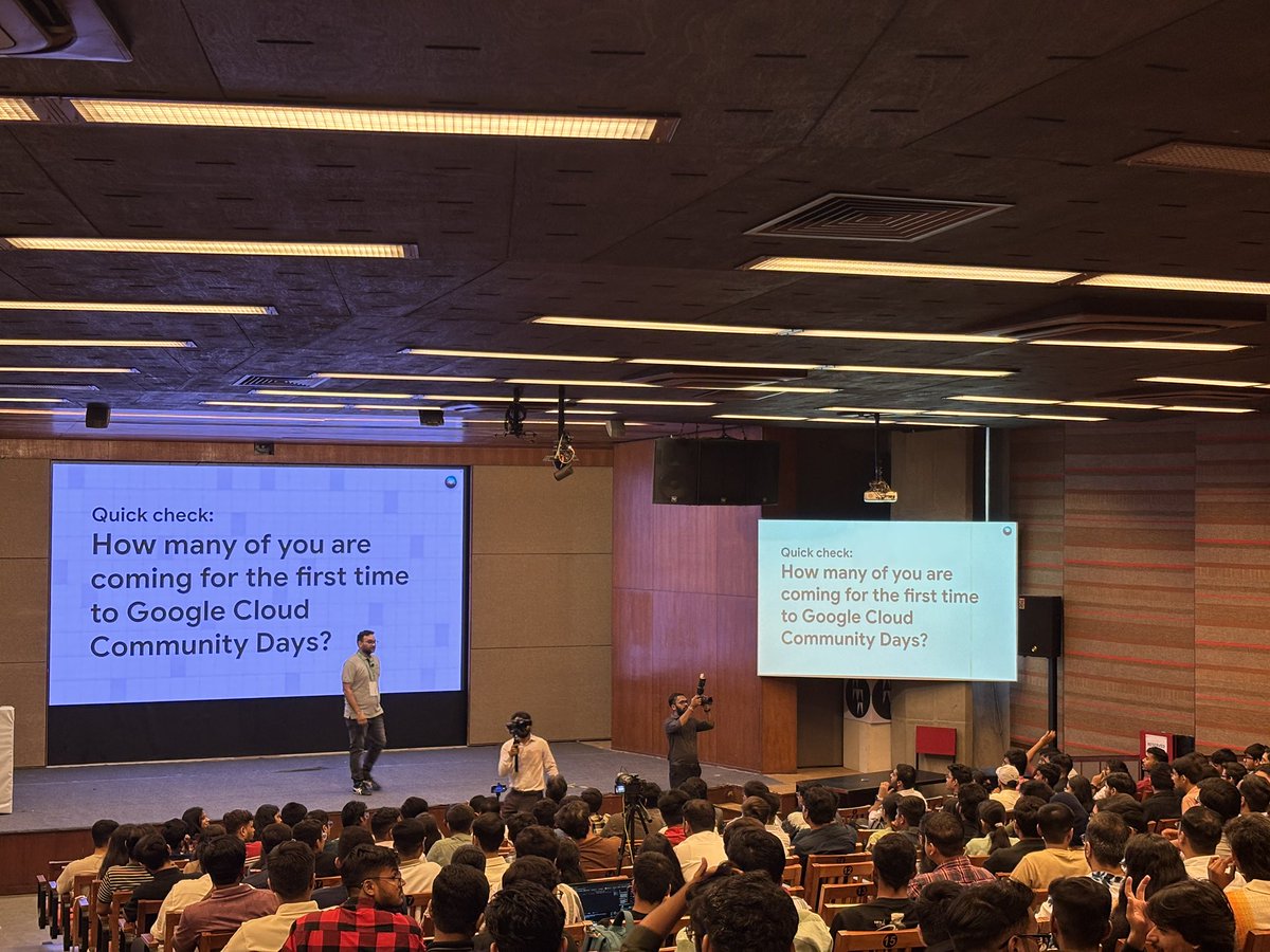 vishalnai56's tweet image. Welcome Keynote by @harshcrop 

#GccdAhm25 #GCCDIndia2025 #GoogleCloud #Ahmedabad #GDGCloudAhmedabad