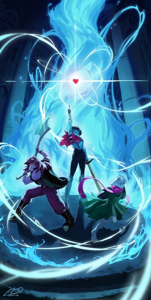 livelyeko's tweet image. Neverending Night #deltarune #deltarunefanart #fanart #posterdesign