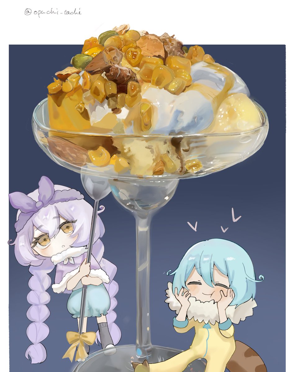 opuchi_tachi's tweet photo. ※模写
  とうもろこしがあまじょっぱくておいしかった🌽😍 https://t.co/EQPeQXibib