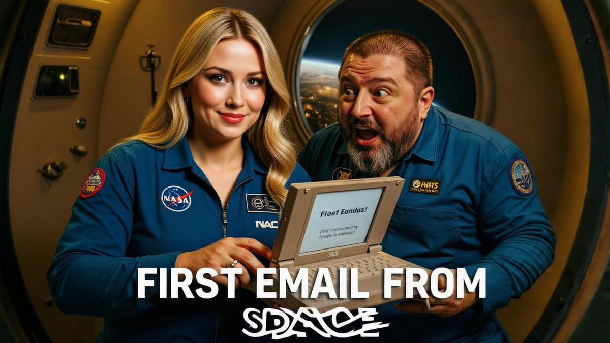 capodieci's tweet image. Tech in history by @capodieci:
First Email from Space: A Cosmic Hello
On August 9, 1991, astronauts Shannon Lucid and James Adamson aboard @NASA's Space Shuttle Atlantis sent the world's first email from space using an @Apple Mac Portable connected through AppleLink. The playful…