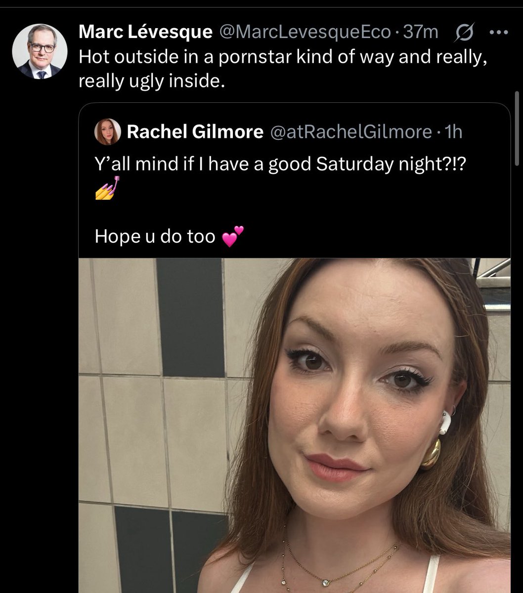 The fact that the chief economic strategist of TD Bank dropped and deleted this only leads me to believe that he thought he was using an alt