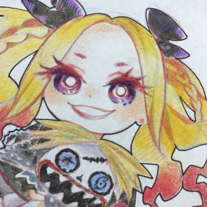 アレクサちゃんになりたい人生だった。ワラ かわいいのぅ! #AlexaBliss #colorpencil