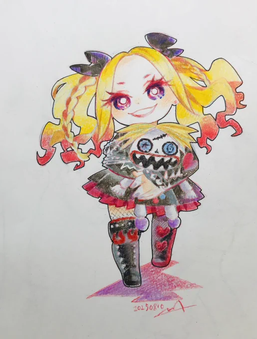 アレクサちゃんになりたい人生だった。ワラ かわいいのぅ! #AlexaBliss #colorpencil