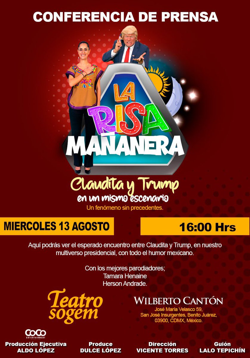 Invitación conferencia <a href="/JavierSolorzano/">Javier Solórzano</a> <a href="/carolina_rocha_/">carolina rocha m</a> <a href="/nmas/">NMás</a> <a href="/nmasforo/">N+ FORO</a> <a href="/PabloHiriart/">Pablo Hiriart</a> <a href="/Reforma/">REFORMA</a> <a href="/UnoNoticias/">Uno TV</a> <a href="/WRADIOMexico/">W Radio México</a> <a href="/leozuckermann/">Leo Zuckermann</a> <a href="/TVNotasmx/">@TVNotasmx</a> <a href="/Azteca/">TV Azteca</a> <a href="/multimediostv/">multimedios tv</a> <a href="/Capital21_Tv/">Capital 21</a> <a href="/aztecapuebla/">TV Azteca Puebla</a> <a href="/infobaemexico/">Infobae México</a> <a href="/889romo/">Alfredo Romo</a> <a href="/lacotorrisa/">La Cotorrisa</a> <a href="/ncanun1/">Nino Canun Rojas</a> <a href="/telediario/">Telediario CdMx</a> <a href="/mileniotv/">Milenio Televisión</a>