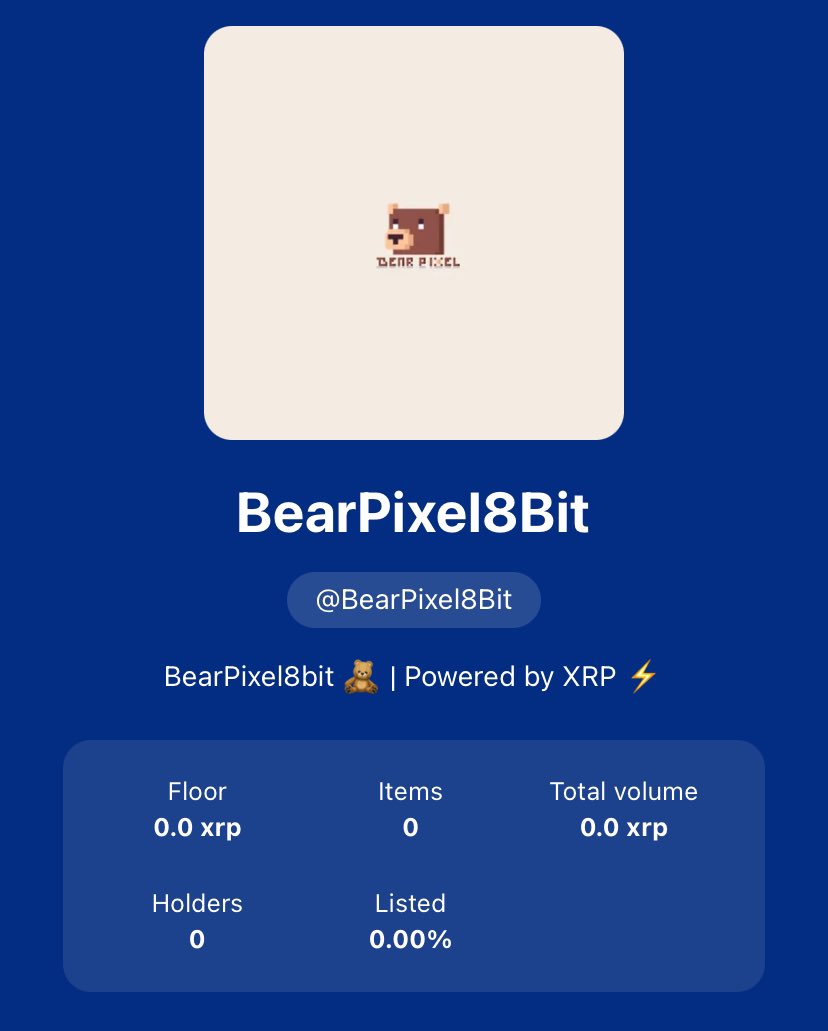 🧸BearPixel8Bit - XRP tweet media