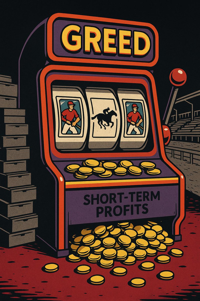 Amazing the comparisons in 2025 between horse racing and sports card collecting (my hobby).

In racing, participants and anyone who dares take gambling seriously are forgotten. In sports cards, it’s the true collectors who are cast aside.

Both industries chasing fast money from