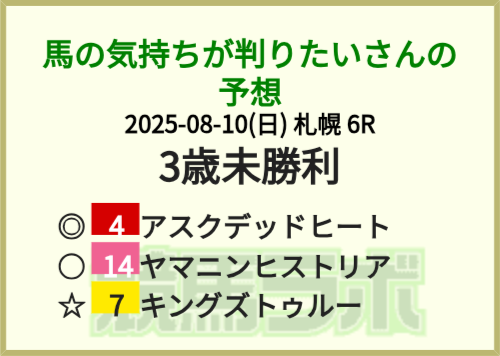 ri7em's tweet photo. #競馬ラボ でアナタの予想を投稿しよう　⇒　https://t.co/IHMKtbCiaN
#競馬
#サラ系3歳未勝利
#マイ予想印ジェネレーター https://t.co/wMDwcReWd4