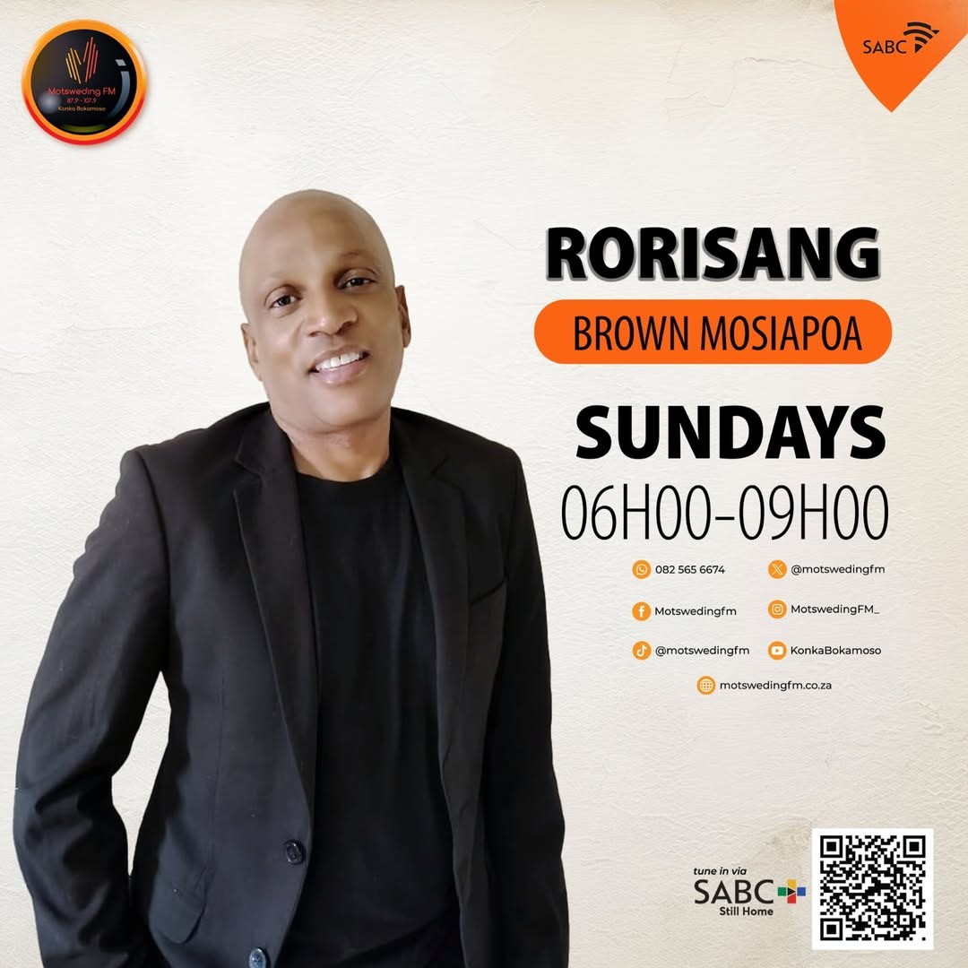 #KonkaBokamoso (@motswedingfm) on Twitter photo Rorisang Le Brown Mosiapoa
βοΈ: 082 565 6674
π₯οΈ: motswedingfm.co.za
SABC +: sabcplus.com
#MotswedingFM Rorisang Le Brown Mosiapoa
βοΈ: 082 565 6674
π₯οΈ: motswedingfm.co.za
SABC +: sabcplus.com
#MotswedingFM