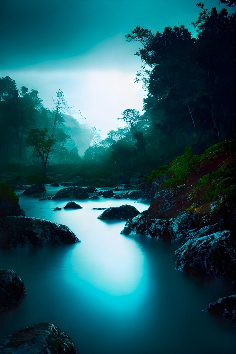 aearthic's tweet image. Water whispering over stone — like the world catching its breath 🌊🍃

#riverstillness #foreststream #gentlepower #soulcleanse