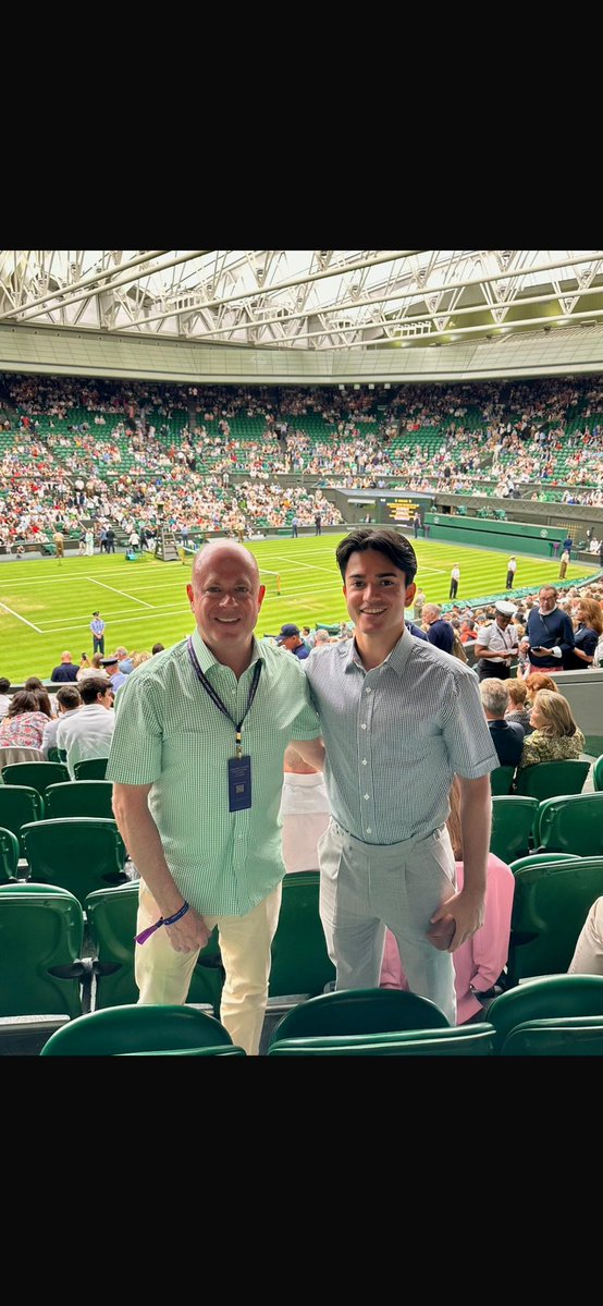 ajphelo's tweet image. So am I we go back more than 30 years and were very close. He recently sent me this picture with his son Nabil at Wimbledon. In our Nanjing days we played a lot of tennis. Wherever we were in the world we stayed in touch and Brian was a great support to me when I was caring for…