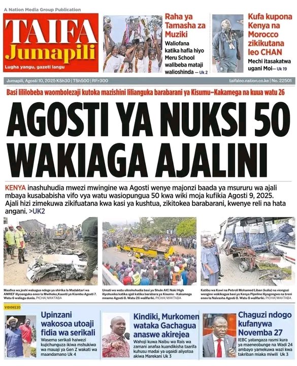 Catch up on today’s top stories from Kenya’s leading newspapers; Sunday Nation, ... 4 Catch up on today’s top stories from Kenya’s leading newspapers; Sunday Nation, ...