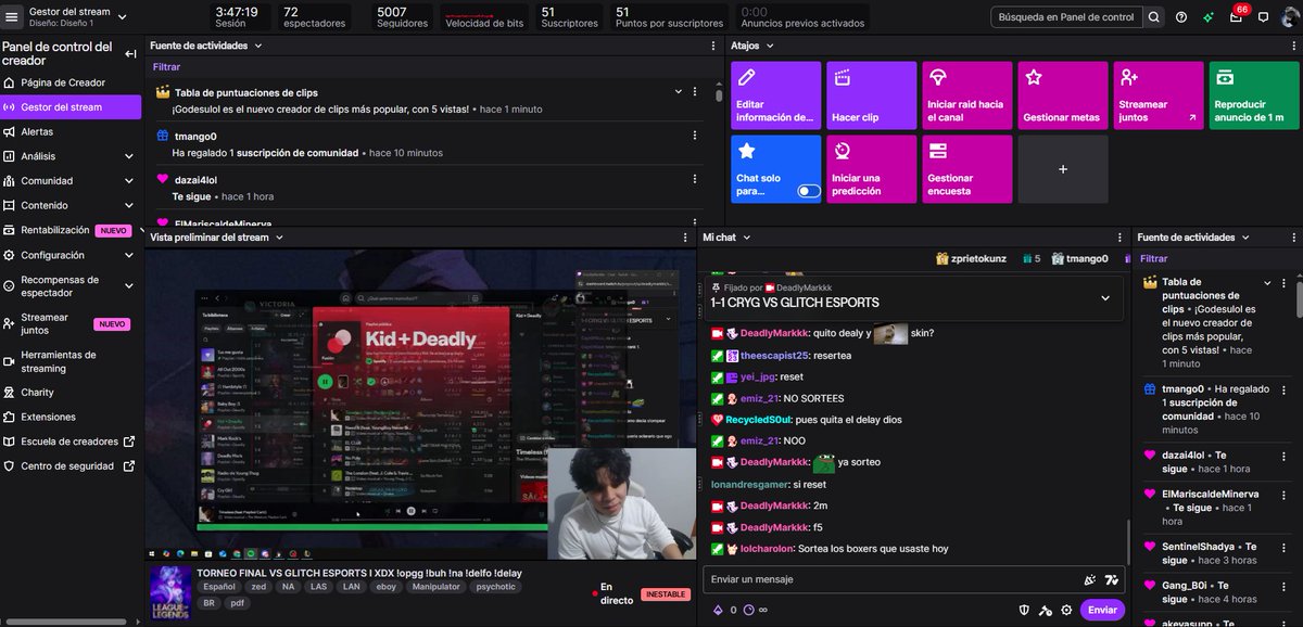 deadlymarkkk's tweet photo. @IverFEiN @Kiddd_05 @joff_lol @defconnn4 @Sowano_ Gracias por el apoyo llegamos a 90 viewers pero solo pude tomarle cap a los 72 jeje. Los amo https://t.co/Ti0JAsb8tZ