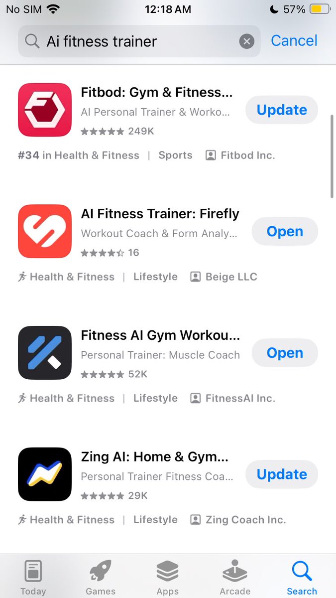 #2 for 'AI Fitness Trainer' keyword on App Store. LET'S GOOO! 

This is so cool so see! We have the technology (not vibe coded) and we can help a TON of people - AI personal trainer for every sport or activity.

Just need some time and resources to make that happen. Appreciate