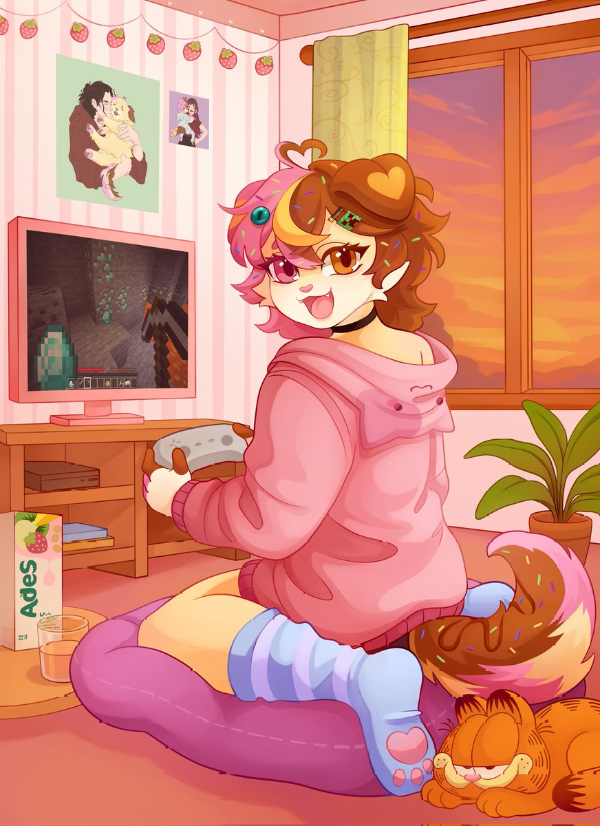 I've never shared this before? I looooove this com&lt;33! It made me try new things and I loved the results!

#CozyVibes #cozygames #furryartwork #furryartist #furrydigitalart