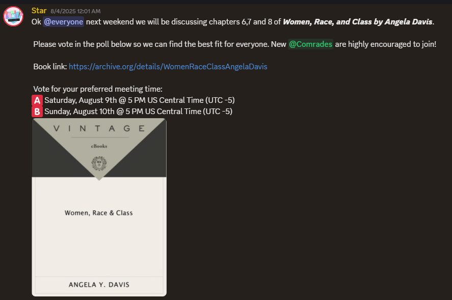 ClubRedLit's tweet photo. Our next meeting is TOMORROW at 5pm Central Time. 

Link below if you would like to join our Discord! https://t.co/BSp73DvUDM