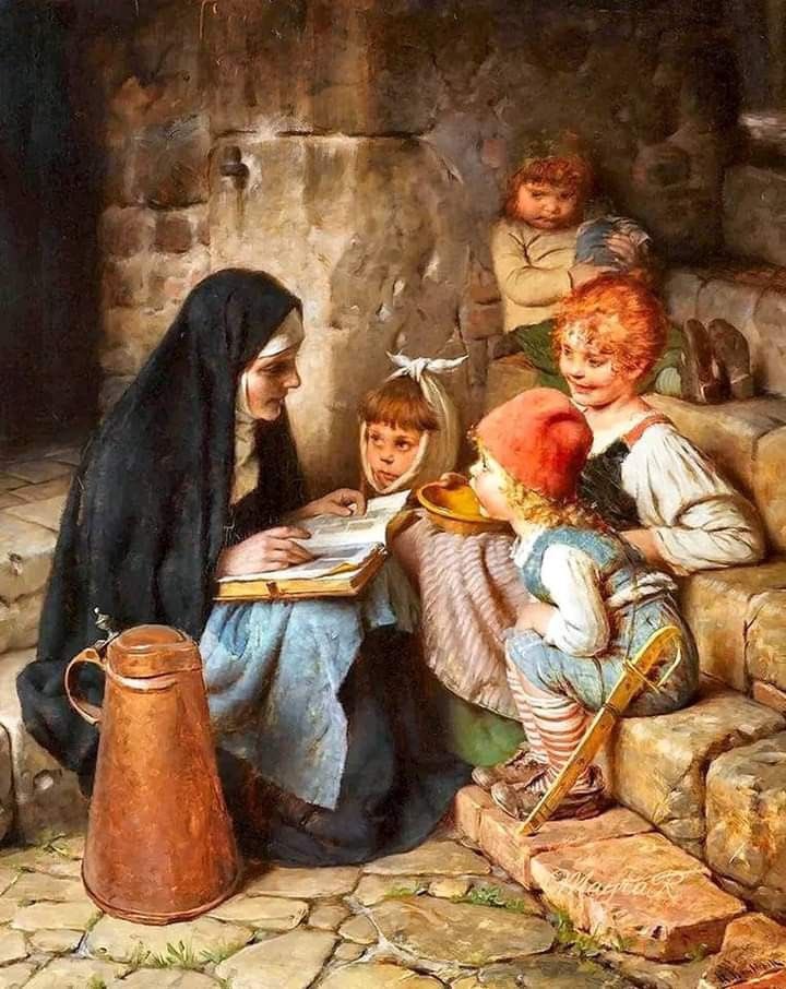 Algo así debe haber sido la evangelización de Madre Cabrini en New York con los niños italianos pobres que llegaban escapando del hambre