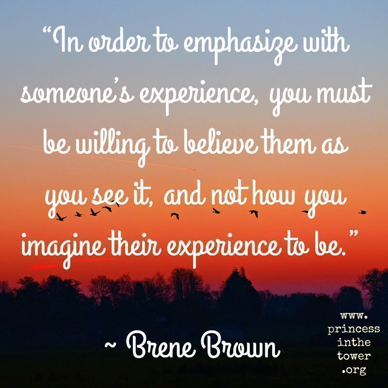 APainPrincess's tweet image. “In order to emphasise with someone’s experience, you must be willing to believe them as you see it, and not how you imagine their experience to be.” ~ Brene Brown

#ChronicPain #ChronicIllness #DisabilityPrideMonth