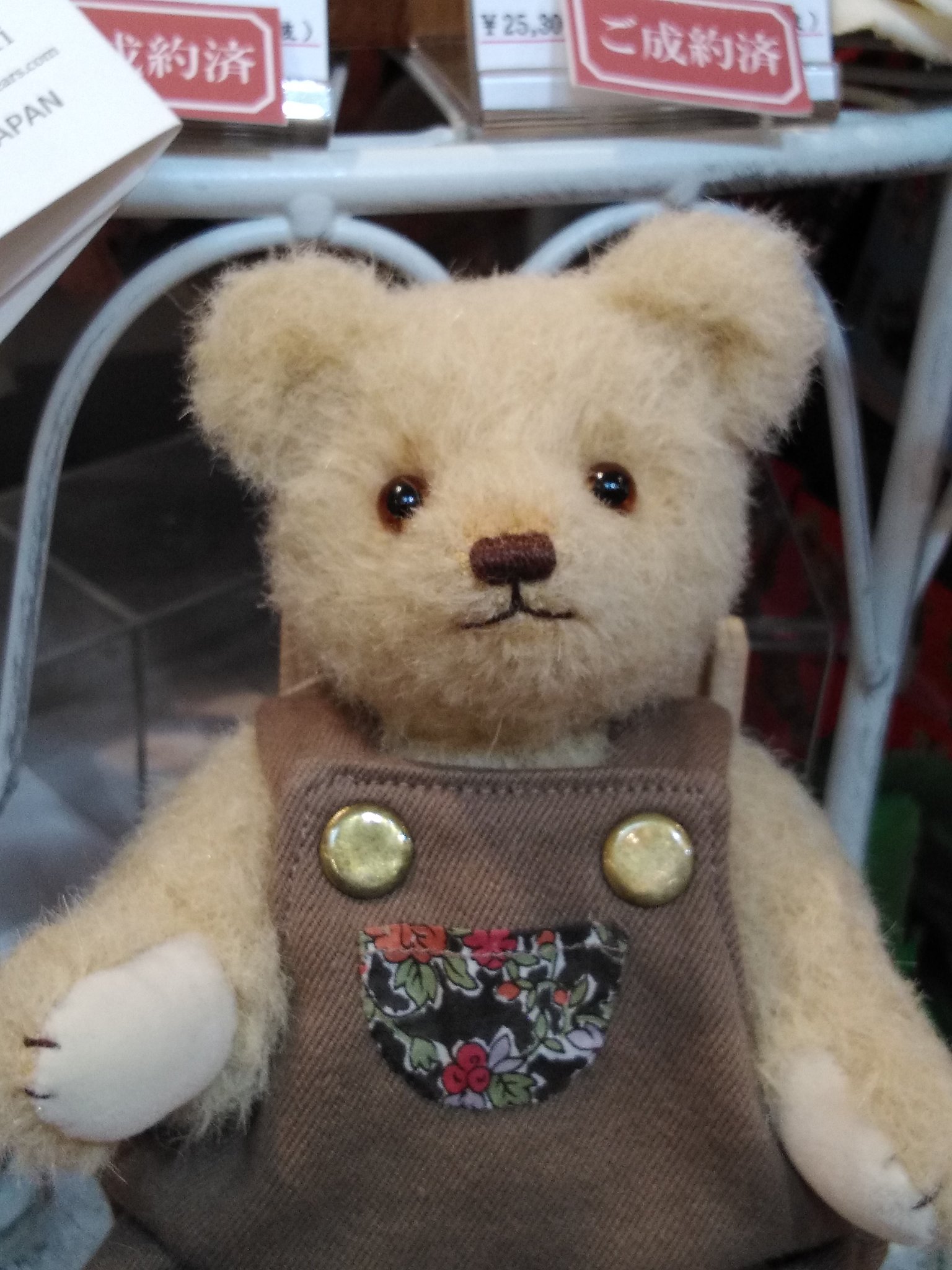 アーティストベア　人気作家　MIKI BEARS様　オーバーオール　テディベア Miki Bears Teddy Bear Artist - Miki Bears teddy bear artist