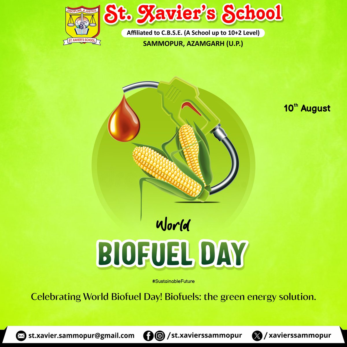 xavierssammopur's tweet image. Celebrating World Biofuel Day! Biofuels: the green energy solution.

#SustainableFuture #BiofuelDay #GreenInnovation #CleanFuelForAll #EcoSolutions #BiofuelEconomy #EnergyOfTomorrow #EnvironmentalAwareness #CarbonSmart #GreenPathways #PlanetPositiveEnergy #EcoTransition