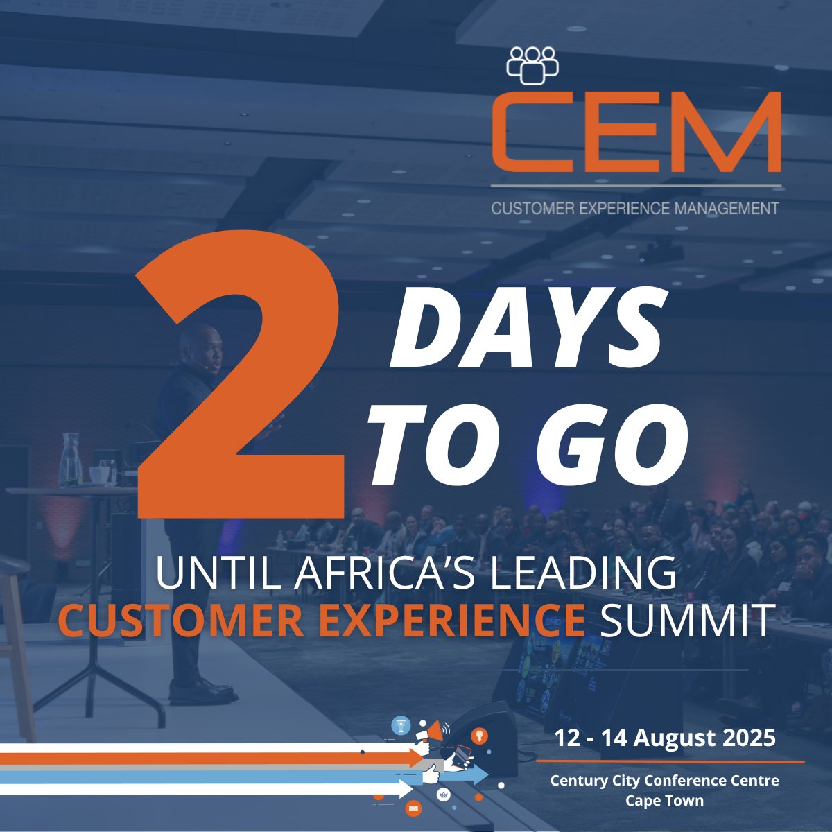🧭 2 days until Africa’s leading CX summit! We’re diving deep into AI, digital journeys, customer data, and beyond, with the people building the future of customer experience.

#CEMAfrica #CXAfrica #CustomerExperienceMatters #CXTech #AIinBusiness #CXLeaders #CapeTownEvents