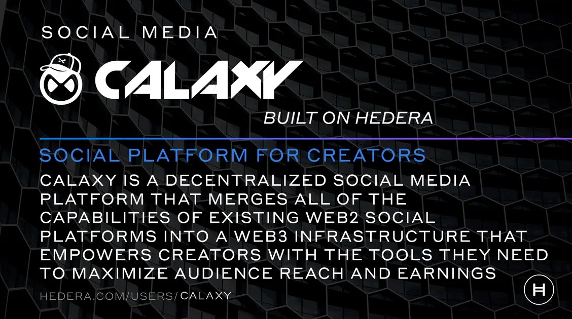 HashgraphOS's tweet image. You can also find Hashgraph OS on @CalaxyApp with the link in our bio.
Calaxy is the social infrastructure of $HBAR.